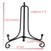 (4 pack)Iron Display Stand, Black Iron Easel Plate Display Photo