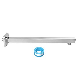NearMoon - Brazo de ducha de 16 pulgadas, extensor de extensión de cabezal de ducha de lluvia, con brida y cinta de teflón, hecho de acero inoxidable grueso para ducha de lluvia de baño (acabado