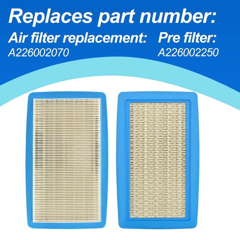 3 Pack Air Filter With Pre Filter Fits for Echo