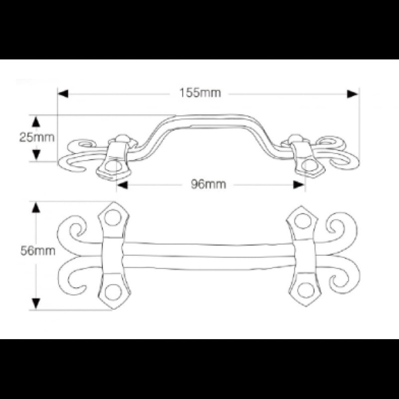 khtumeware 10 Pack Rustic Black Cabinet Pulls 3-3/4" Hole Center