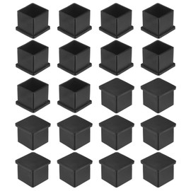 M METERXITY 20-Pack Square Chair Leg Caps, 0.86" (22mm) PVC Chair Leg Floor Protectors for Chairs/Table/Bed, Furniture Feet Covers Cups Non-Slip End Tips