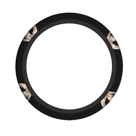 Funny Bigfoot Sasquatch Full Moon Steering Wheel Cover,Warm in Winter and Cool in Summer,15 in Universal Accessory for Diverse Car Fashion Elastic Breathable Silicone Anti-Slip Decor for Men Women