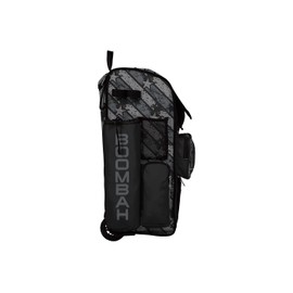 Boombah Rolling Superpack 2.0 Baseball/Softball Gear Bag - 23-1/2" x 13-1/2" x 9-1/2" - USA Freedom Black Ops Black/Charcoal - Telescopic Handle - Holds 4 Bats - Wheeled Version