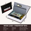 Book Safe with Combination Lock, Hidden Safe (9.5 x 6.2