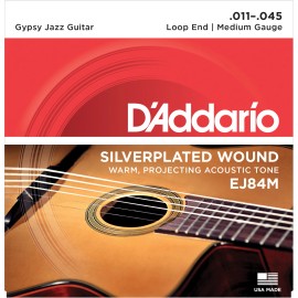D'Addario 3 Sets D'Addario EJ84M Gypsy Jazz Guitar Django Loop End Medium 11-45 Strings