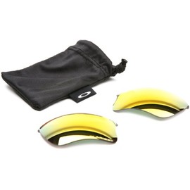 Oakley Flak Jacket XLJ Rectangular Replacement Sunglass Lenses, Fire Polarized, 63 mm