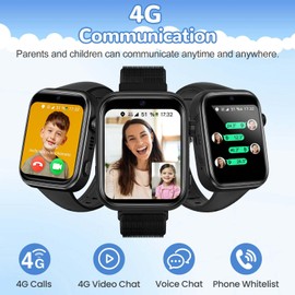 4G Children's Smartwatch with GPS and Phone, IP68 Waterproof Children's Smartwatch with Video Call, SOS, School Mode, Voice Chat, WhatsApp, Pedometer, Alarm Clock, Children's Watch for Girls and Boys,