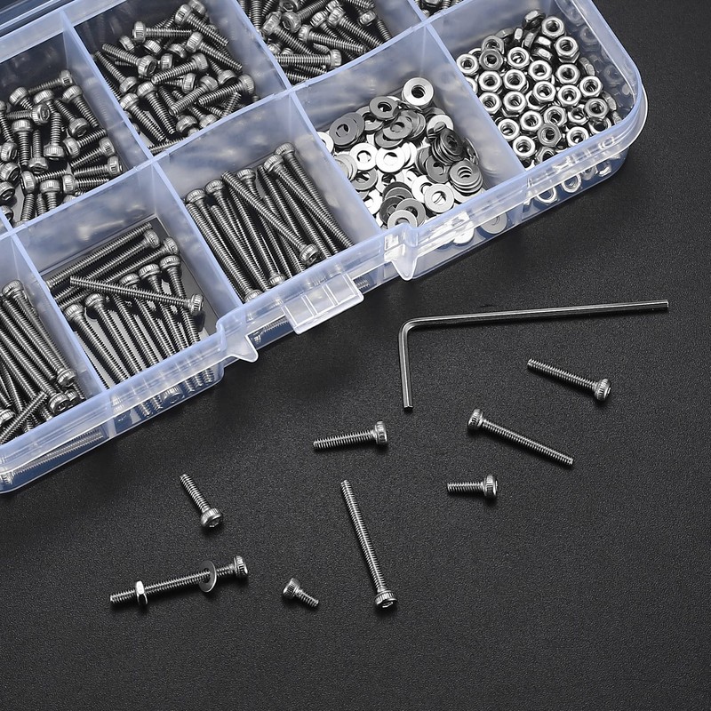 410 Piece M2 Hex Socket Screw Set, 304 Stainless Steel