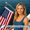 50 Pcs Boat Antennas Flag Pole Clips - Marine Spring