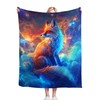 Fantasy Fox Blanket Fox in Space Throw Blanket Fox Gifts