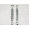 Hook to Eye Turnbuckle Galvanised Open Body Straining Screws x2