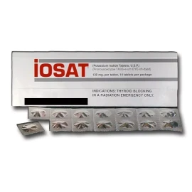 IOSAT Potassium Iodide Tablets Anti Radiation 130MG 14 Tablets Exp 2032-2 Pack