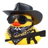 Jyeennar Rubber Duck Car Dashboard Decor - Black Cowboy Hat,