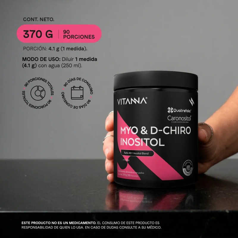Myo Inositol Chiro Ácido Fólico 2400mg 120 Caps