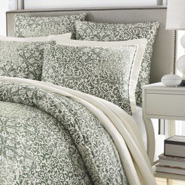 Stone Cottage Abingdon Duvet Cover Set, King, Dark Green