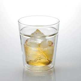 Hario Double Wall"Twin Rock" Glass, 260ml, Clear