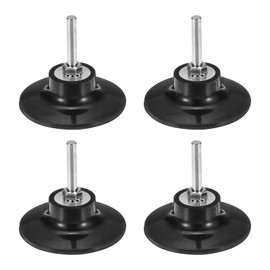 HARFINGTON 4Pcs 3" Disc Pad Holder Quick Change Discs 1/4" Shank Holder Mandrel for Die Grinder Sanding and Conditioning Discs, Black