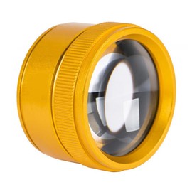 Jewelers Loupe, 30X Eye Magnifier, Portable Optics Lens Loupe for Coin Gem Currency Stamps Textile - Gold