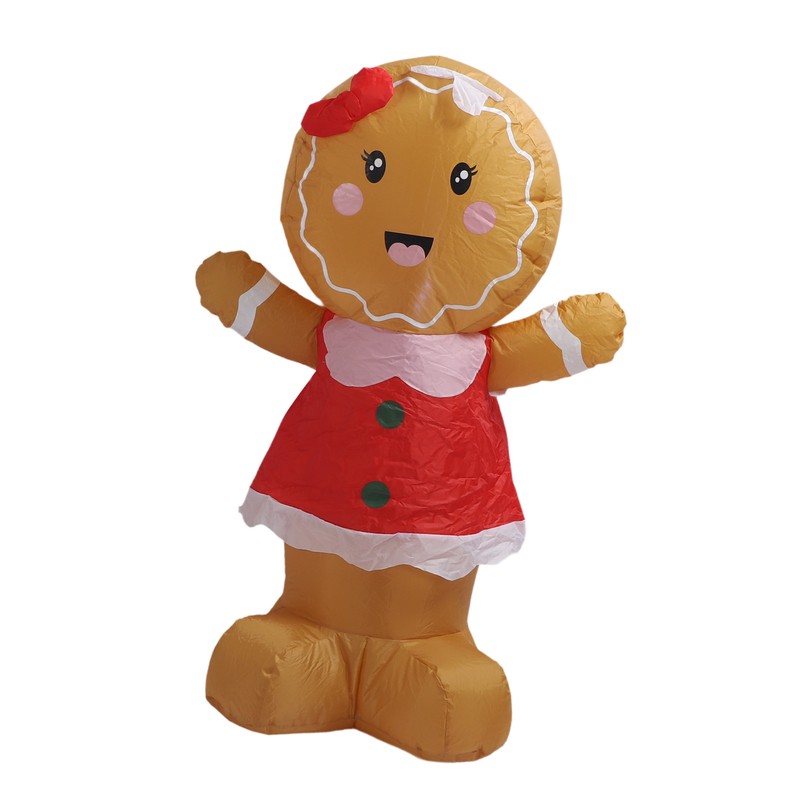 Valentines Day Inflatables Gingerbread Girl Waterproof Thickened Blow Up Gingerbread