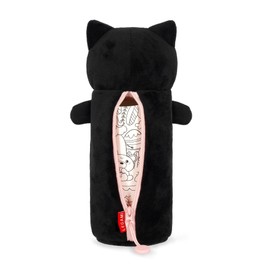 LEGAMI - Super Soft Pencil Case, Kitty Design, Soft Pencil Case, Cardboard with Coloring Template Included, 100% Polyester, Super Soft Pencil Case