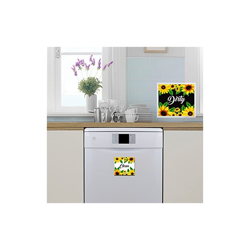 Dishwasher Magnet,Clean Dirty Sign Indicator- Double Sided Magnet with Bonus