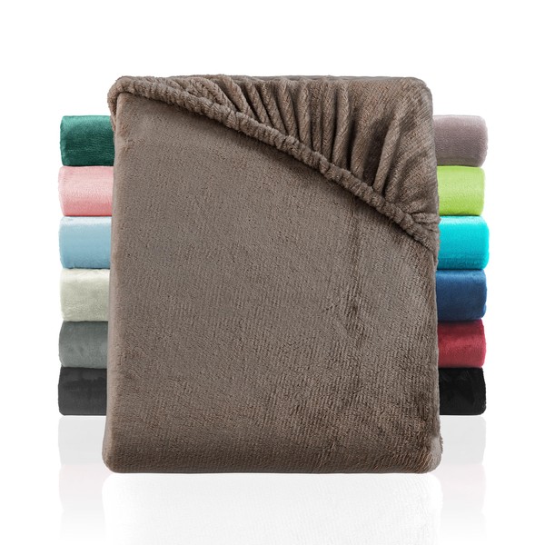 BaSaTex Cashmere Feel Fitted Bed Sheet Similar to Nicky, Teddy,