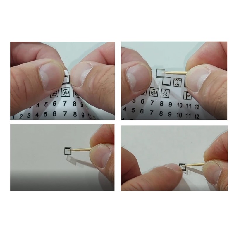 Cooker Symbol Sticker Set for Cooker Labelling (RPt1/1) (9 mm)