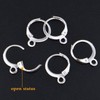 Earrings with Jump Hook,100 Pieces Round Leverback Earring Hooks Earwires
