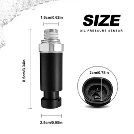 D1818A Oil Pressure Sensor Switch - Compatible with Chevy Silverado, Tahoe, Suburban, GMC Sierra, Cadiliac Escalade (1999-2002) 4.8L/5.3L/6.0L V8 - Replaces OE# 12562267, 19244505, PS391, PS303