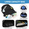 CCAIPU Drawstring Backpack, Waterproof Gym Sports Bag with Shoe Compartment