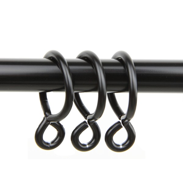 Rod Desyne 10 Count Eyelet Curtain Rings, Black