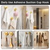 4 Pack Suction Cup Hooks for Shower, Removable Metal Hooks