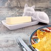Kwirkworks Adorable Cat Ceramic Butter Dish - Unique and Versatile