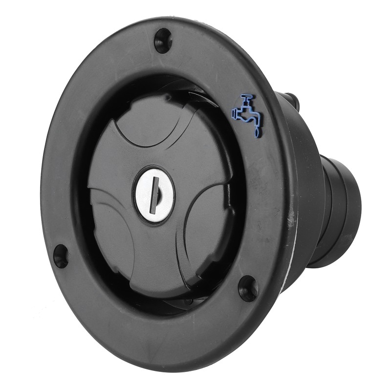 Round Water Inlet Fill Lock Tank Filling Port W/Key for