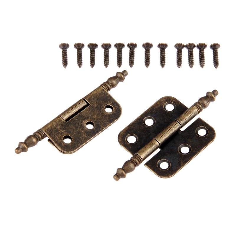 Dophee 2Pcs 35x70mm Antique Bronze Iron Crown Head 6 Holes