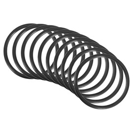 QUARKZMAN 24 mm x 20 mm x 2 mm Nitrile Rubber O-Rings x 10 Pieces Round Sealing Disc for Tap Plumber Repair Seal Connection [Black]