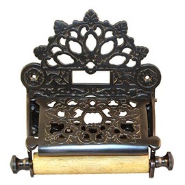 Wall Mounted Fan Top Toilet Paper Holder in Bronze