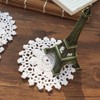 gracebuy Pack of 4PCS White 4 Inch Round Handmade Cotton