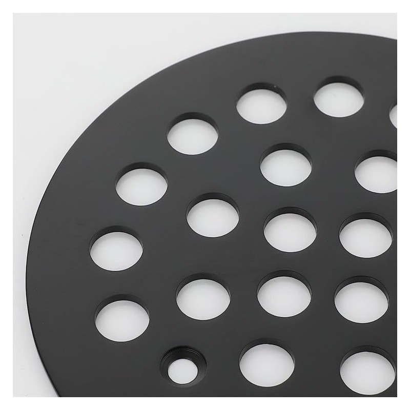 xumy Shower Drain Cover Round Matte Black Drain Strainer Screw