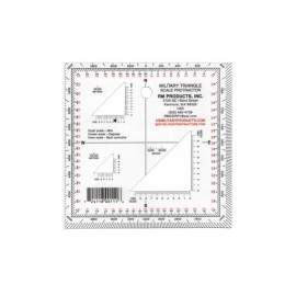 RM PRODUCTS Military Triangular Protractor Scale (Red)