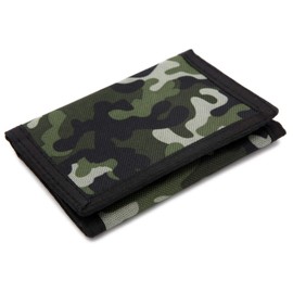 JONYEE Kids Wallet for Boys and Girls, Novelty Wallet for Boys Ages 5-7, Camo Teen Wallet for Kids Birthday Gifts (Green)