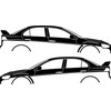 2x Car Silhouette Decal Stickers for Mitsubishi Lancer Evo 10
