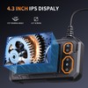 Dual-Lens Endoscope Camera with Light,Borescope Inspection Camera, 4.3" IPS Endoscope