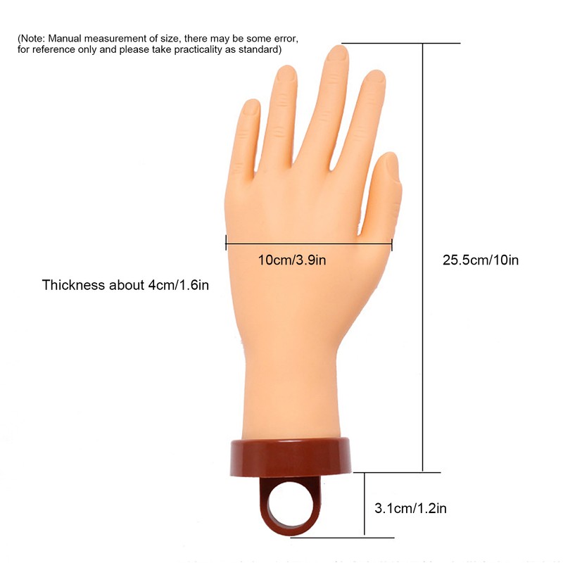 Nail Art Practice Hand Flexible Bendable Mannequin Hand Fake Hand