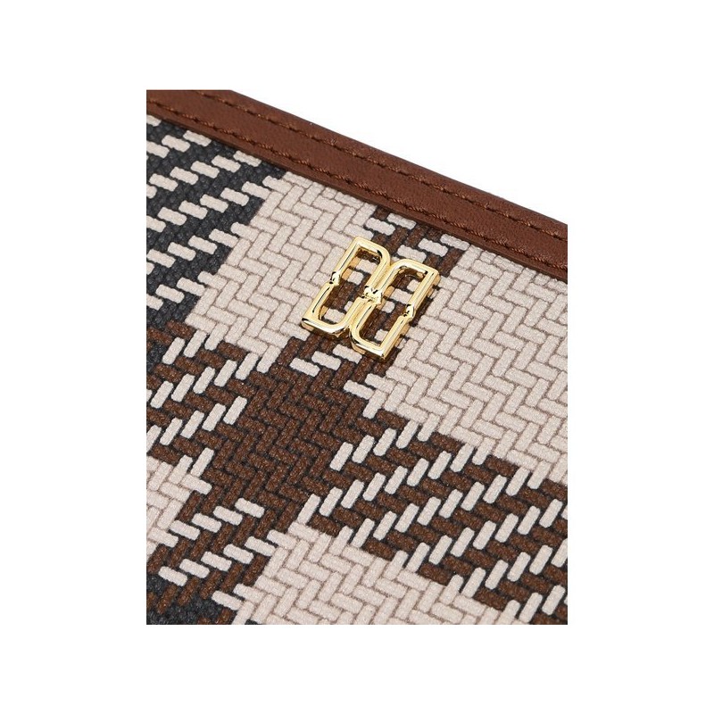 Daks (신세계센텀점)DCWA3E210W2 TARTAN CHECK MIX 브라운 타탄체크 가죽배색 지퍼장지갑 (Shinsegae