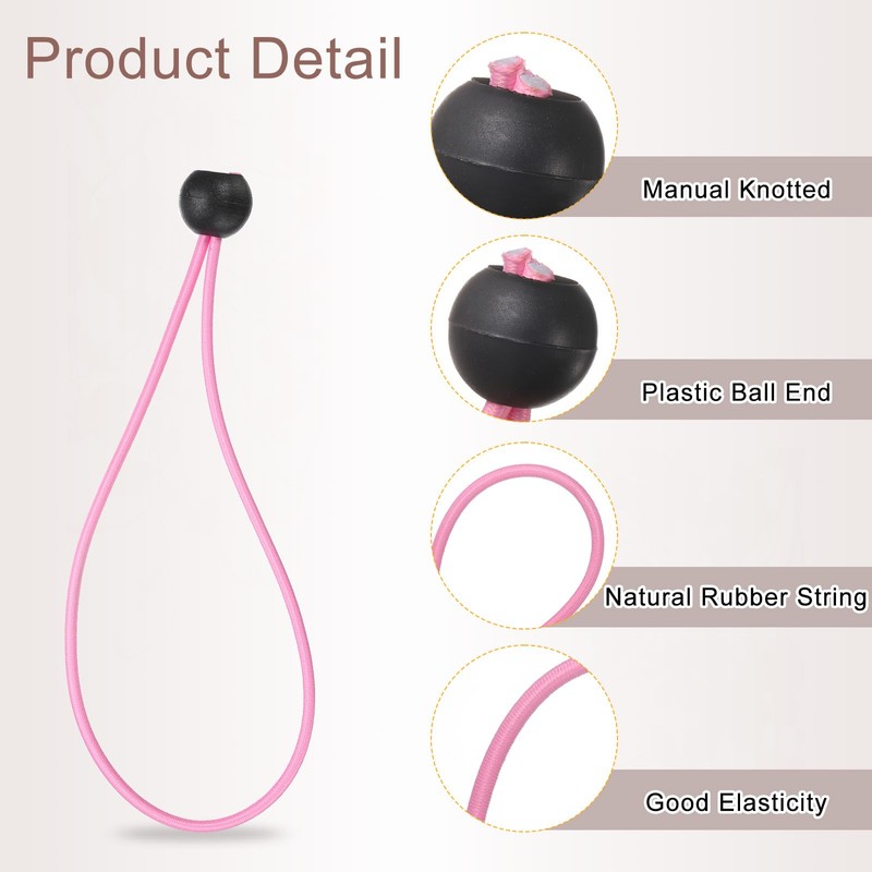 uxcell 8" Balls Bungee Cords, 20 Pcs Bungee Cords with