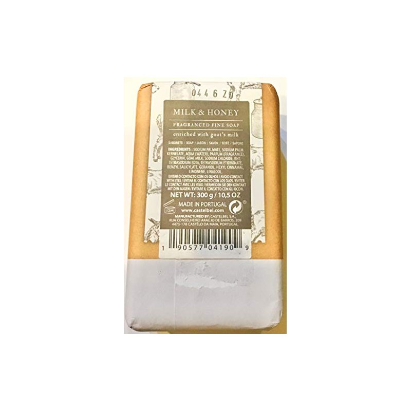 Castelbel Goat's Milk Pure Honey Scented Moisturizing Bath Soap 10.5