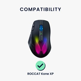 kwmobile Mouse Feet Sticker Compatible with ROCCAT Kone XP Replacement Glider - Mouse Feet Perfect Fit - Mouse Glides in Black
