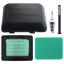 Light Filter Kit for Honda GV135 GCV160 GCV190 Lawnmower GX100 Engine, ADEFOL Air Filter + Pre Filter + Cover + Spark Plug + Fuel Filter Replacement Parts Filter Accessories