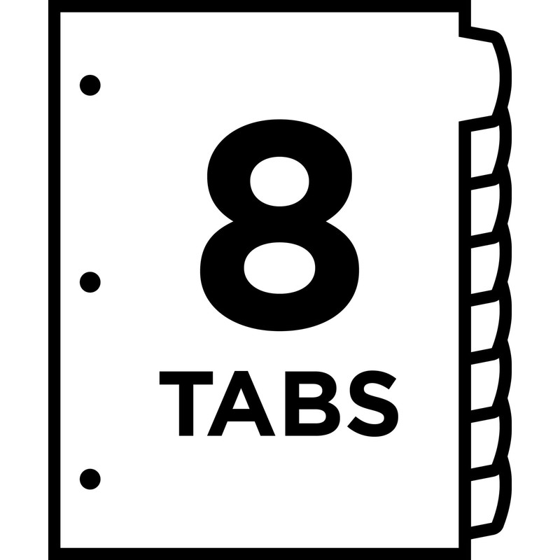 Avery Big Tab Printable White Label Dividers with Easy Peel,